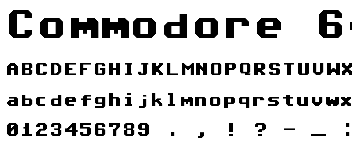 Commodore 64 Angled font